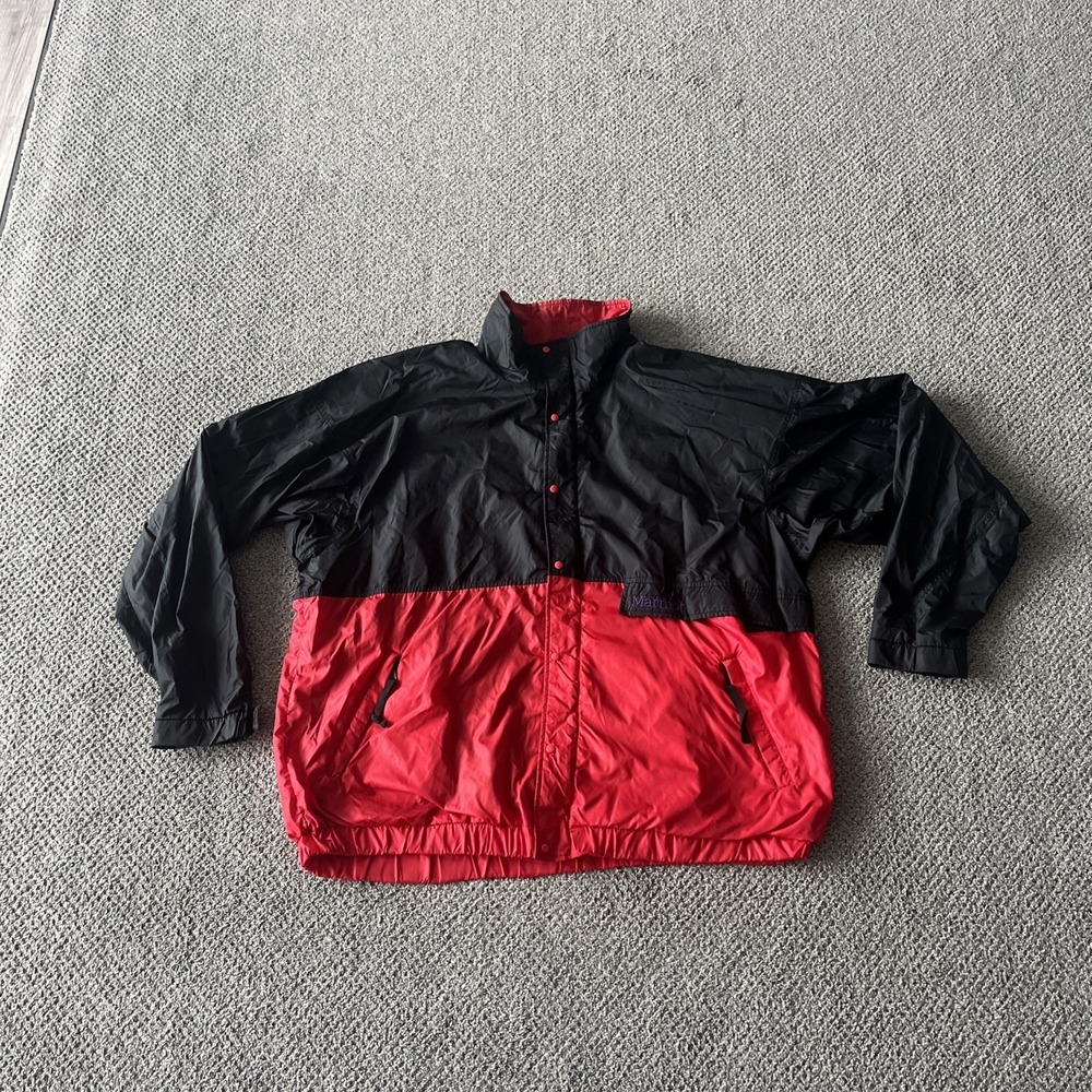 Men's Vintage Marmot Nylon Jacket: XL. 90's Ski, Coat